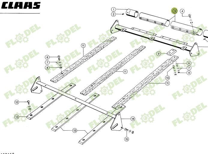 Aparatoare ax transportor combina CLAAS 20x9x457mm