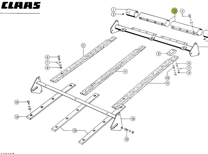 Aparatoare ax transportor combina CLAAS 20x9x457mm