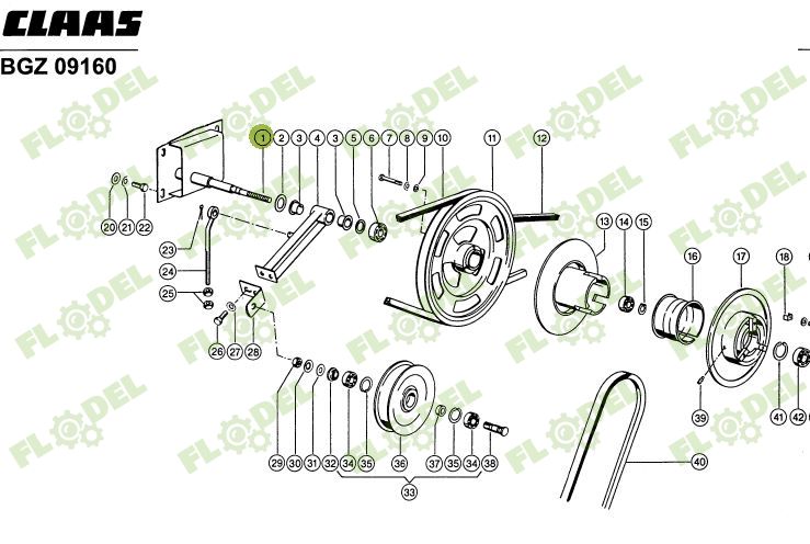 Ax cu suport variator combina CLAAS 644074