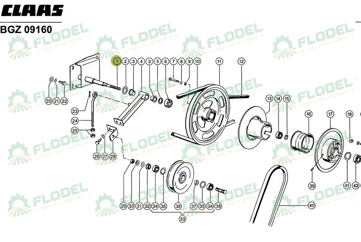 Ax cu suport variator combina CLAAS 644074
