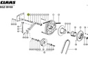 Ax cu suport variator combina CLAAS 644074