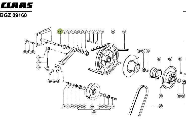 Ax cu suport variator combina CLAAS 644074