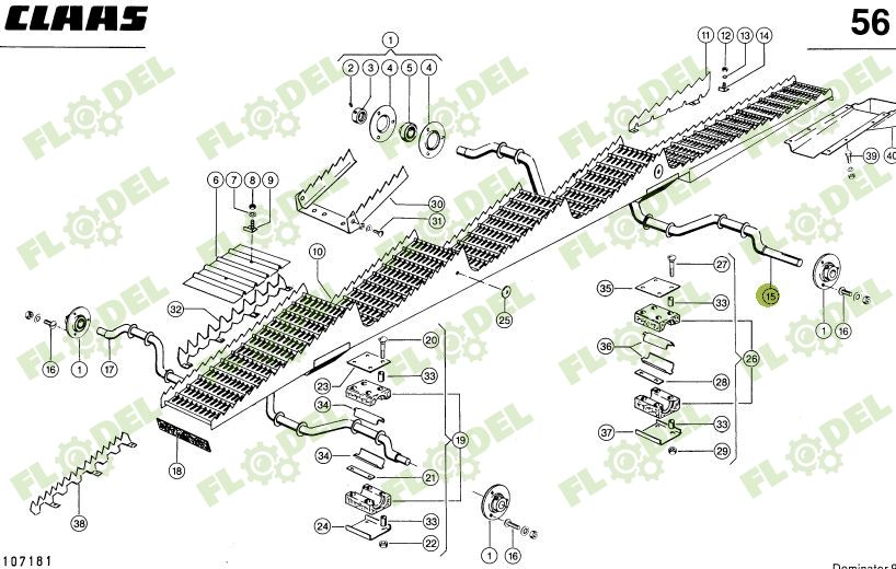 Ax cai spate combina CLAAS 1524x35mm 605668