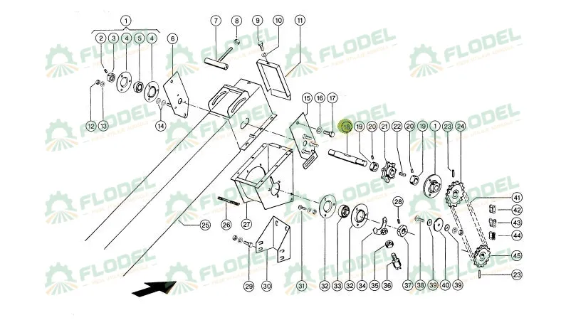 Ax elevator combina CLAAS 215x26mm 735331