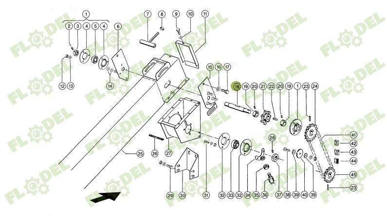 Ax elevator combina CLAAS 215x26mm 735331