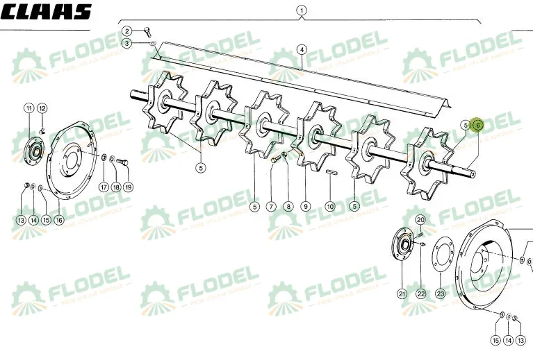 Ax postbatator combina agricola CLAAS 2203x48mm 629692