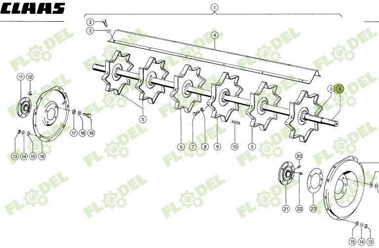 Ax postbatator combina agricola CLAAS 2203x48mm 629692