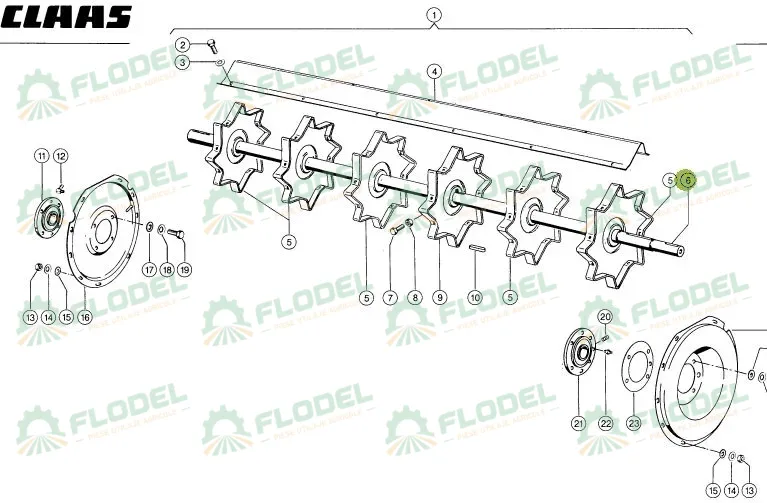 Ax postbatator combina agricola CLAAS 2203x48mm 629692