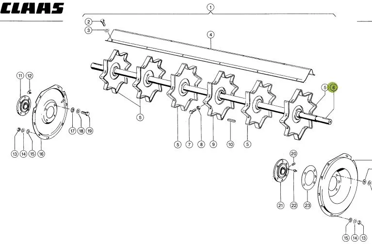 Ax postbatator combina agricola CLAAS 2203x48mm 629692