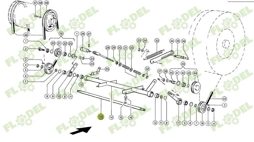 Ax radiator combina CLAAS 642x22mm 657835