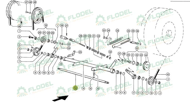 Ax radiator combina CLAAS 642x22mm 657835