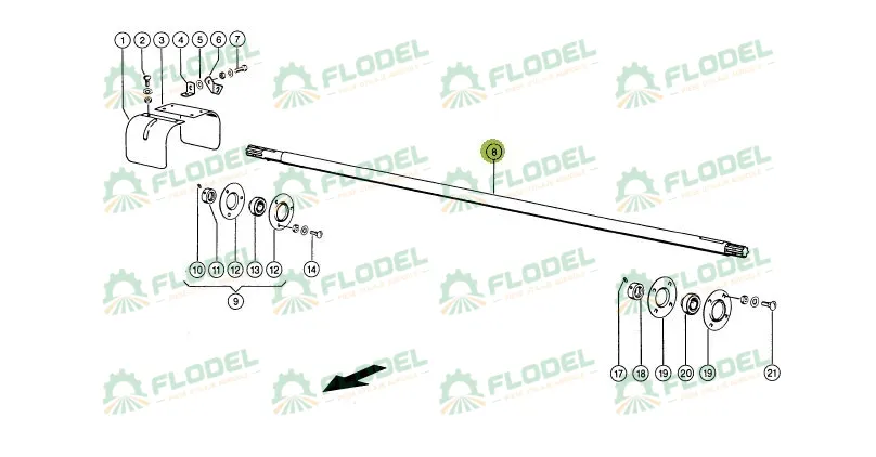 Ax canal alimentare combina CLAAS 40x1933mm 645006