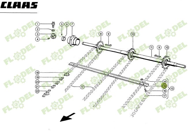 Raclet transportor CLAAS 645144​  1122mm