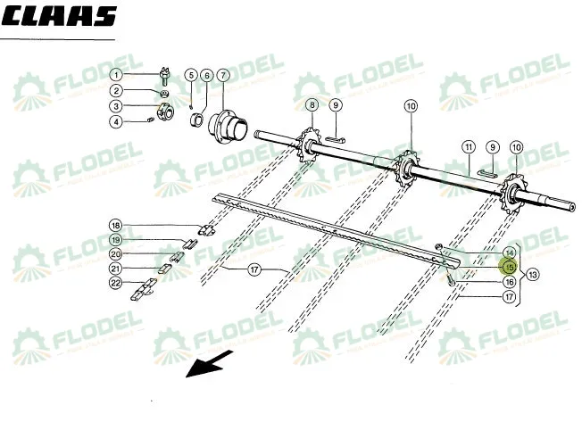 Raclet transportor CLAAS 645144​  1122mm