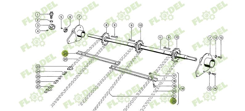Raclet transportor combina CLAAS  Dreapta 603743