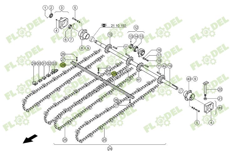 Raclet combina agricola CLAAS 650713  682mm