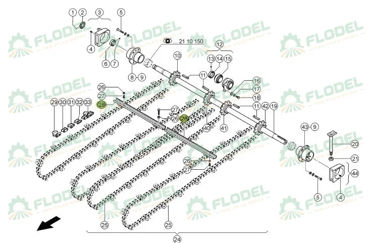 Raclet combina agricola CLAAS 650713  682mm