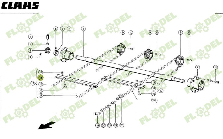 Raclet combina CLAAS 604x70mm DR 650863