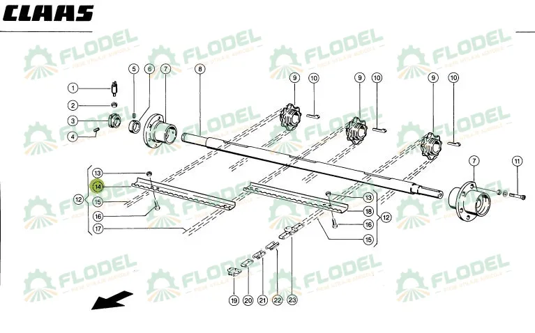 Raclet combina CLAAS 604x70mm DR 650863