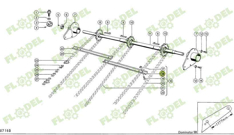 Raclet stanga combina CLAAS 603742 650mm