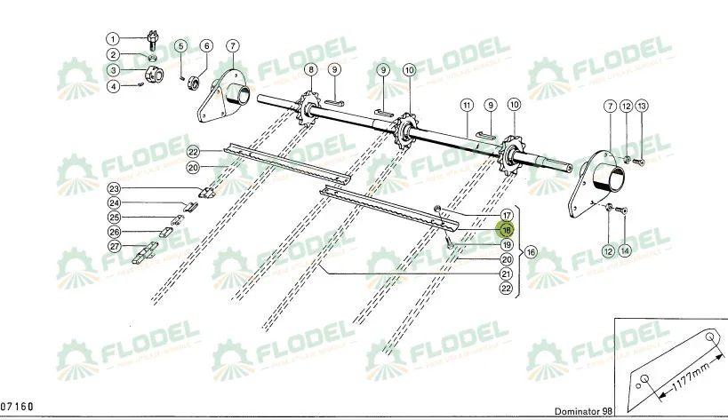 Raclet stanga combina CLAAS 603742 650mm