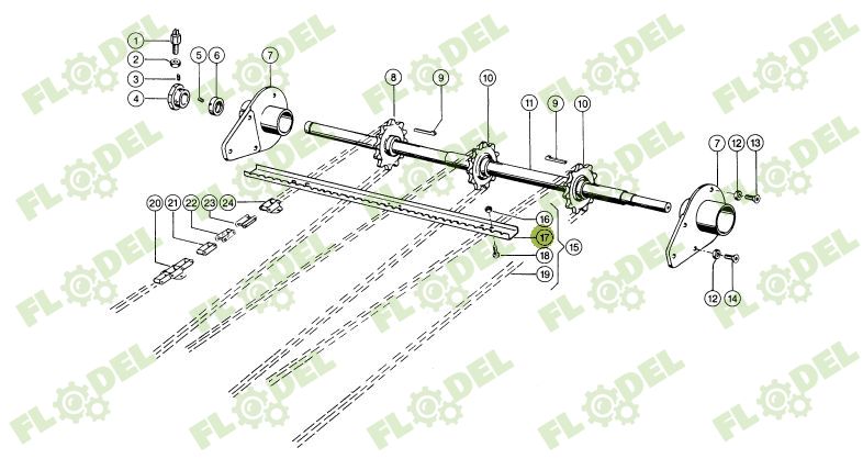 Raclet transportor combina CLAAS  603506 962mm