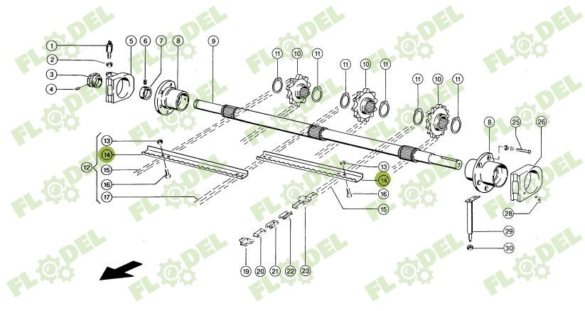 Raclet universal combina CLAAS LEXION 653mm  630642