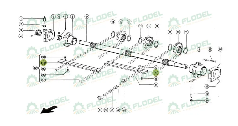 Raclet universal combina CLAAS LEXION 653mm  630642