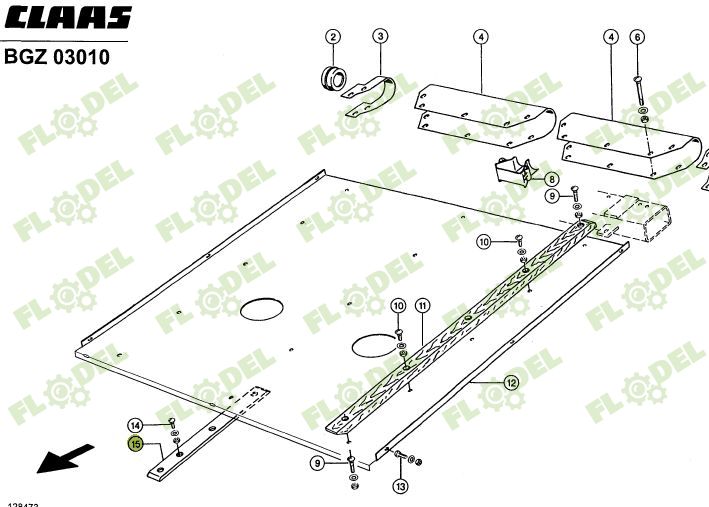 Ghidaj lant combina agricola CLAAS 444x51x8mm 630570