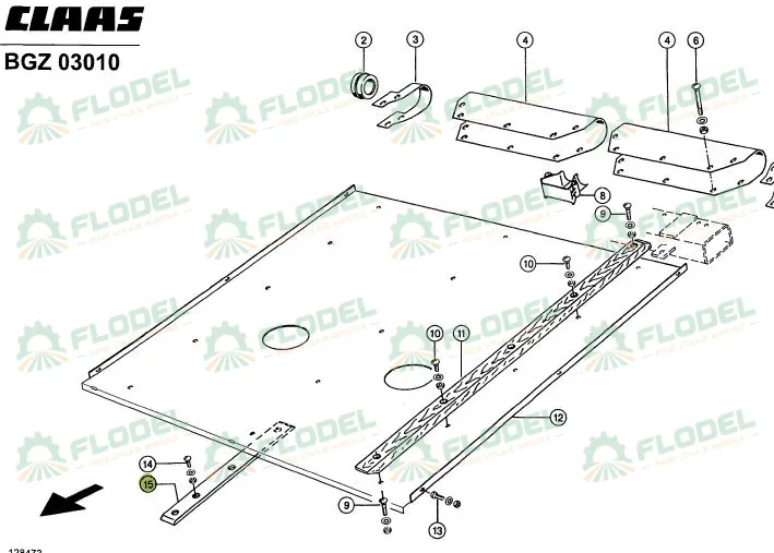 Ghidaj lant combina agricola CLAAS 444x51x8mm 630570
