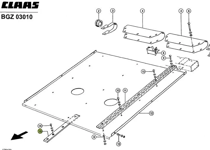 Ghidaj lant combina agricola CLAAS 444x51x8mm 630570