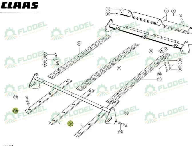 Sina alunecare combina CLAAS  60x7x720/735mm 603612