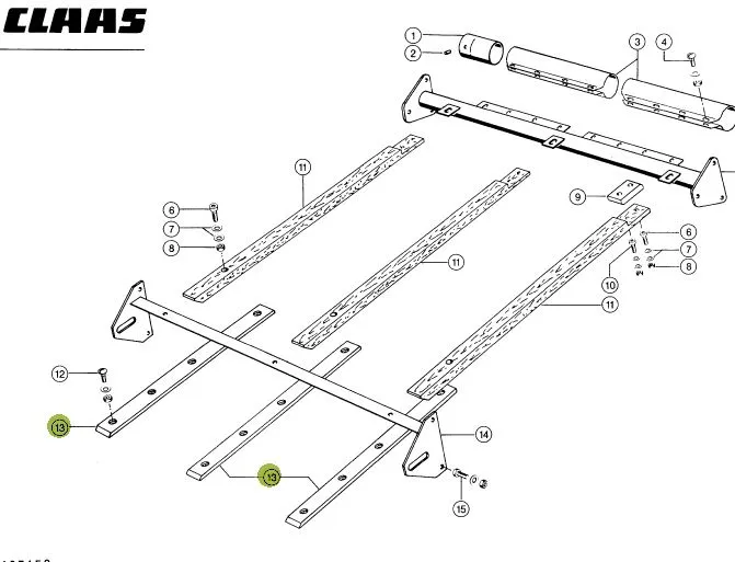 Sina alunecare combina CLAAS  60x7x720/735mm 603612