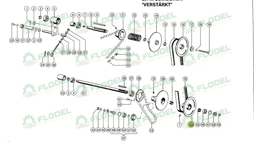 Fulie variator header paioase CLAAS 47mm x 210mm 670288