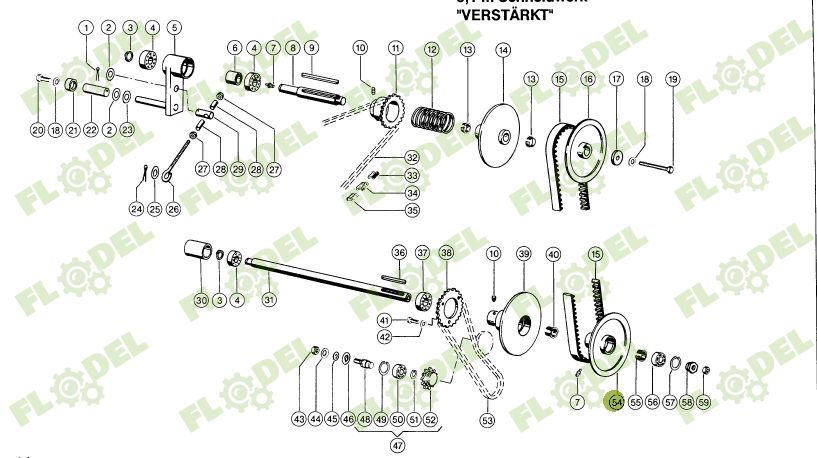 Fulie variator header paioase CLAAS 47mm x 210mm 670288