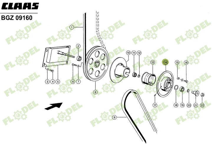 Fulie variator combina CLAAS 749999