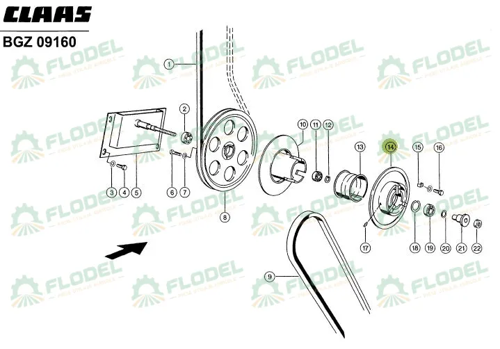 Fulie variator combina CLAAS 749999