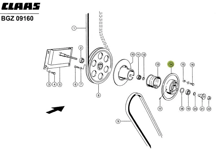 Fulie variator combina CLAAS 749999