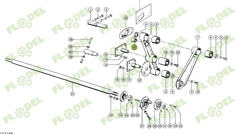 Bucsa brat casa sitelor combina agricola CLAAS 18x34x42mm Corteco