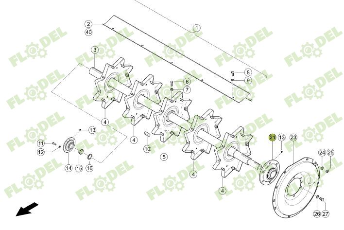 Lagar cu rulment postbatator combina CLAAS 190x50mm 544116
