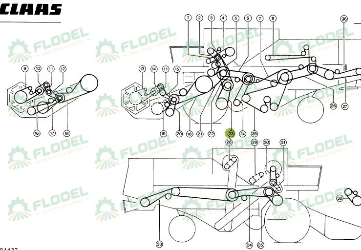 Curea combina CLAAS 629737 Gates
