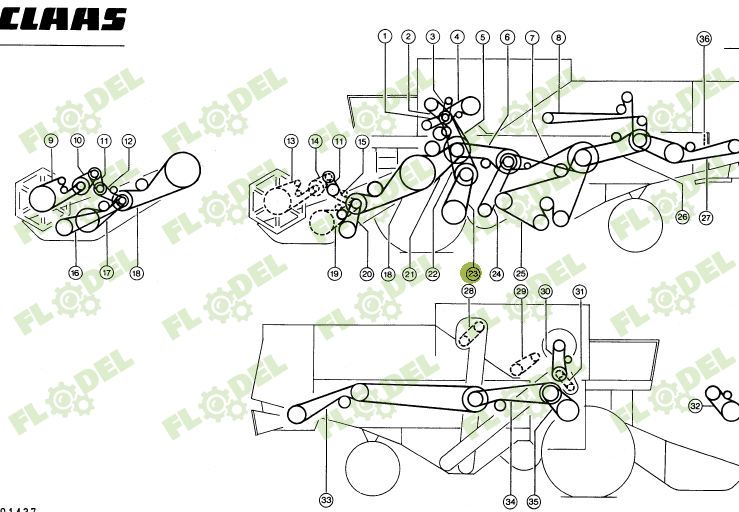 Curea combina CLAAS 629737 Gates