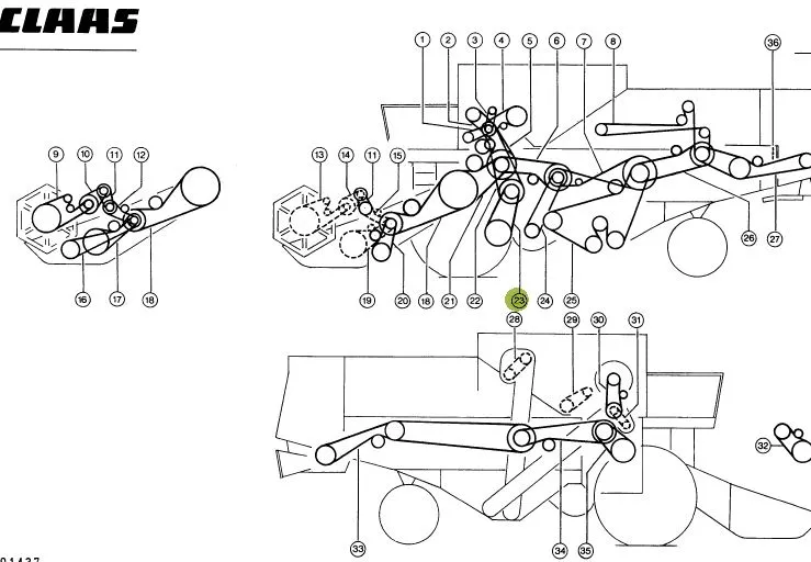 Curea combina CLAAS 629737 Gates