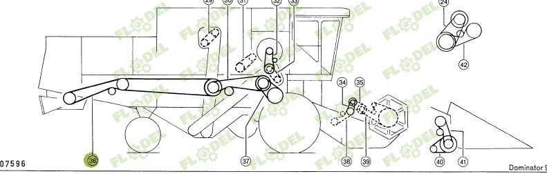 Curea tocator combina CLAAS Gates 8230x22mm 061360
