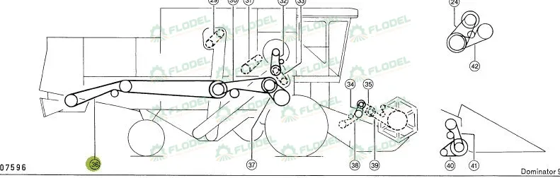 Curea tocator combina CLAAS Gates 8230x22mm 061360