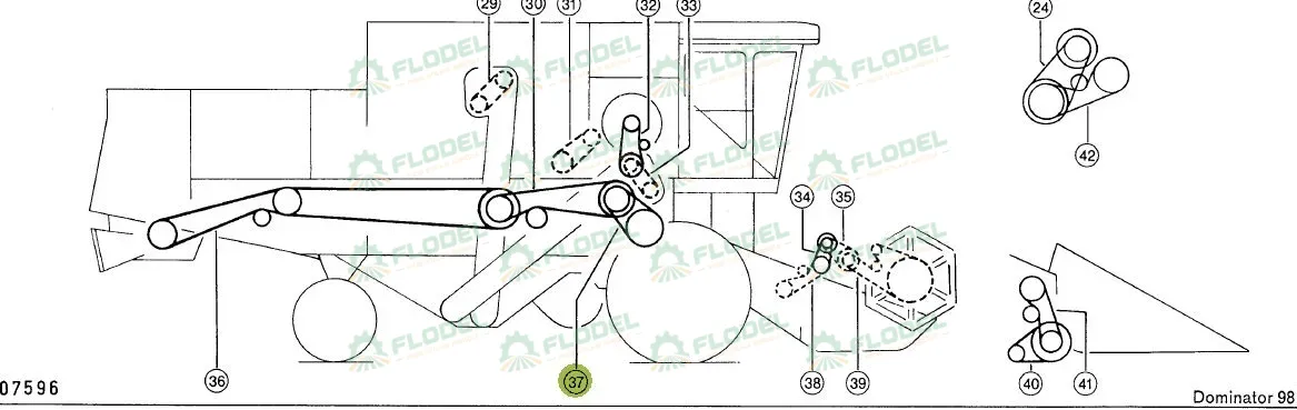 Curea danturata combina CLAAS Gates 661430