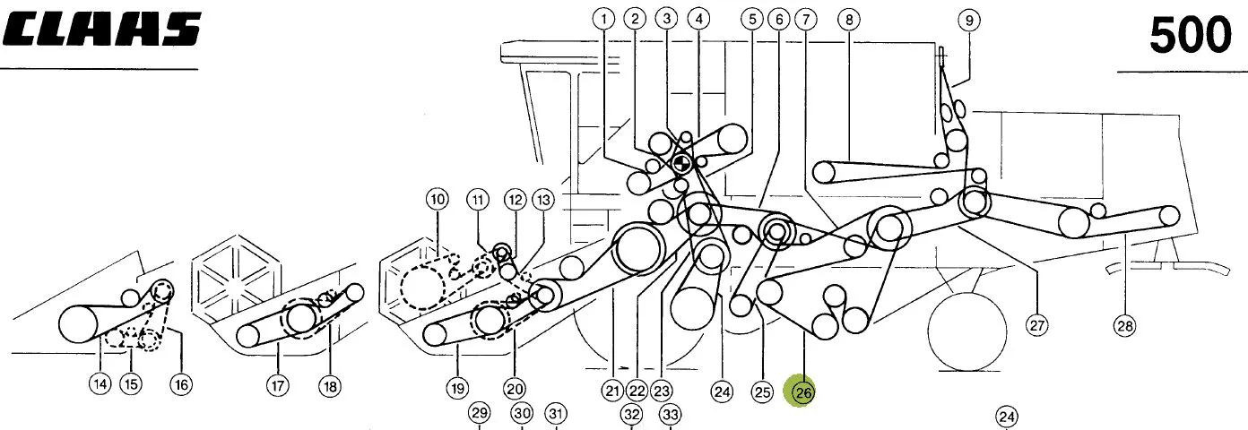 Curea combina CLAAS Gates 603017 5801x22mm