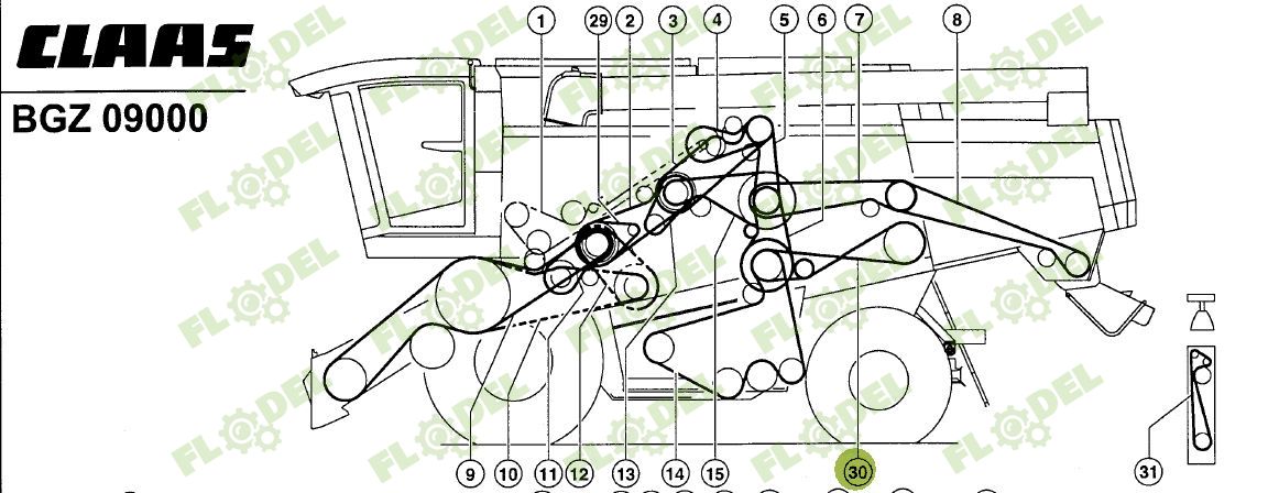 Curea combina CLAAS LEXION Gates 667477