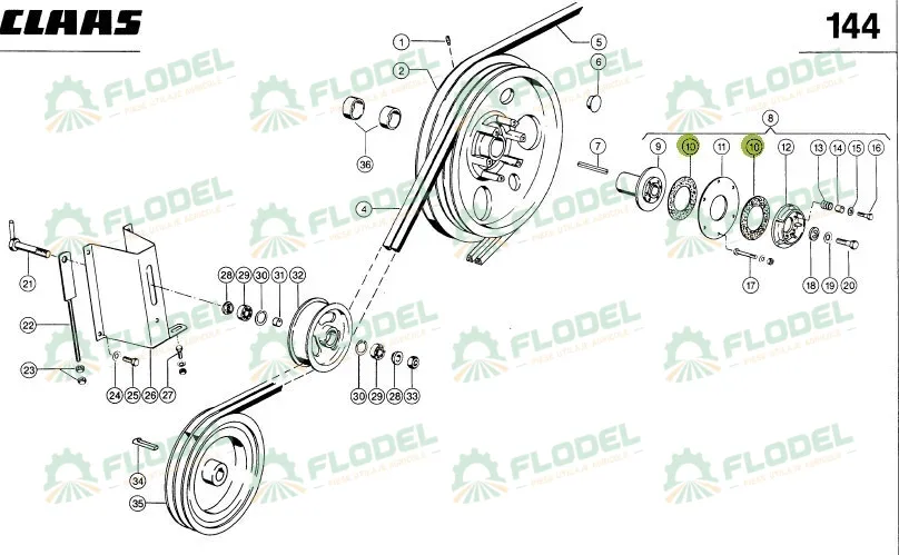 Ferodou combina CLAAS 619510 140x80x3mm