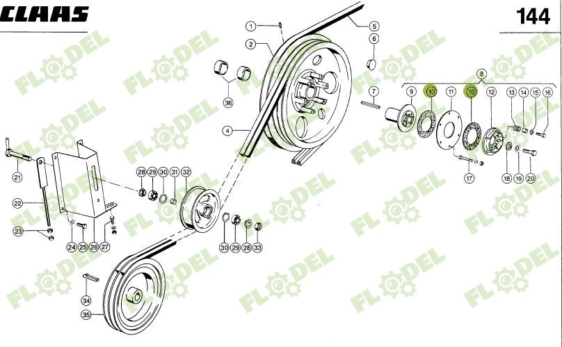 Ferodou combina CLAAS 619510 140x80x3mm